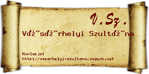 Vásárhelyi Szultána névjegykártya